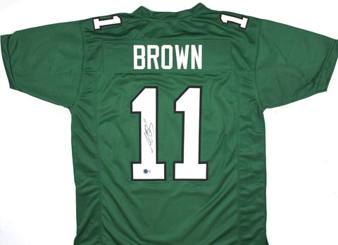 AJ Brown Autographed Kelly Green Pro Style Jersey-Beckett W Hologram *Black