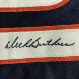 FRAMED Autographed/Signed DICK BUTKUS 33x42 Chicago Blue Jersey JSA COA Auto