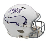 Adrian Peterson Signed Minnesota Vikings Speed Authentic Alt White NFL Helmet