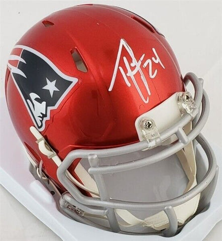 Ty Law Signed New England Patriots Speed Mini Helmet (Patriots Alumni Club COA)