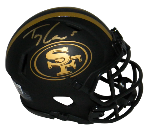 TREY LANCE AUTOGRAPHED SAN FRANCISCO 49ERS ECLIPSE SPEED MINI HELMET BECKETT