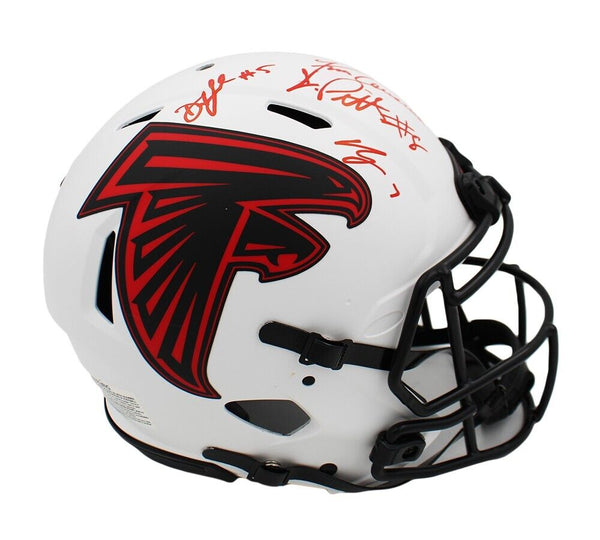 Robinson, London, Pitts & Cousins Signed Atlanta Falcons Speed Auth Lunar Helmet