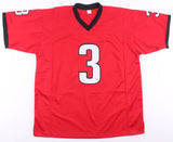 Todd Gurley Signed Georgia Bulldogs Red Jersey (Beckett) Rams Pro Bowl R.B.
