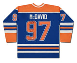 Connor McDavid Autographed & Inscr "First Goal 10/13/15" Oilers Jersey UDA LE 97