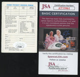 Sammy Sosa, Ron Santo Signed 1990 ASG Chicago Cubs Pocket Schedule (JSA COA)