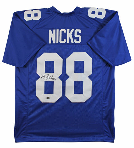 Hakeem Nicks Authentic Signed Blue Pro Style Jersey Autographed BAS