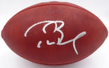 Tom Brady Autographed Salute To Service NFL Leather Football Patriots Fanatics