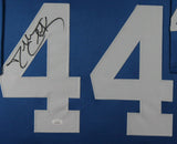 DALLAS CLARK (Colts blue TOWER) Signed Autographed Framed Jersey JSA