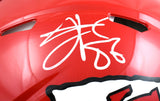 Travis Kelce Autographed Chiefs F/S Speed Authentic Helmet-Beckett W Holo *White