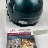 Autographed/Signed CHRIS LONG Philadelphia Eagles Mini Football Helmet JSA COA