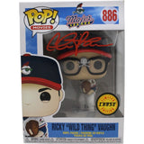 Charlie Sheen Autographed/Signed Cleveland Indiana Funko Pop! 886 Beckett 46461