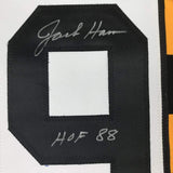 Autographed/Signed JACK HAM HOF 88 Pittsburgh Bumble Bee Jersey JSA COA Auto