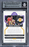 Lakers Magic Johnson Signed 2021 Panini Prizm Orange Ice #248 Card BAS Slabbed