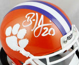 Brian Dawkins Autographed Clemson Tigers Schutt Mini Helmet- Beckett Auth *White