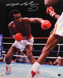 Sugar Ray Leonard Autographed 16x20 Punch Photo- Beckett W Hologram *Silver