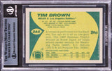 Raiders Tim Brown Authentic Signed 1999 Topps #265 Card BAS Slabbed