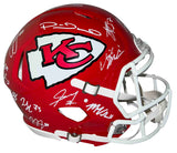 PATRICK MAHOMES TRAVIS KELCE ANDY REID SUPER BOWL LVII TEAM SIGNED CHIEFS HELMET