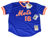 DWIGHT DOC GOODEN SIGNED NEW YORK METS #16 MITCHELL & NESS JERSEY TRISTAR