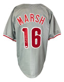 Brandon Marsh Philadelphia Signed Gray Baseball Jersey JSA