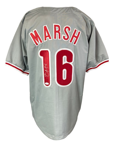 Brandon Marsh Philadelphia Signed Gray Baseball Jersey JSA