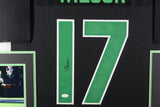 GARRETT WILSON (Jets black green SKYLINE) Signed Autographed Framed Jersey JSA