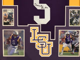 FRAMED DERRIUS GUICE AUTOGRAPHED SIGNED LSU TIGERS JERSEY JSA COA