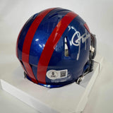 Autographed/Signed Lawrence Taylor New York Giants Alternate Mini Helmet BAS COA