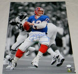 JIM KELLY AUTOGRAPHED SIGNED BUFFALO BILLS 16x20 SPOTLIGHT PHOTO JSA