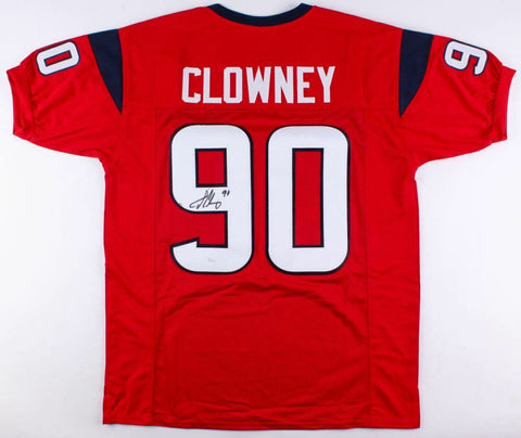 Jadeveon Clowney Signed Texans Red Jersey (JSA COA) 2014 #1 Draft Pick Overall