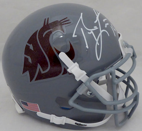 RYAN LEAF AUTOGRAPHED WASHINGTON STATE GRAY SCHUTT MINI HELMET BECKETT QR 193978