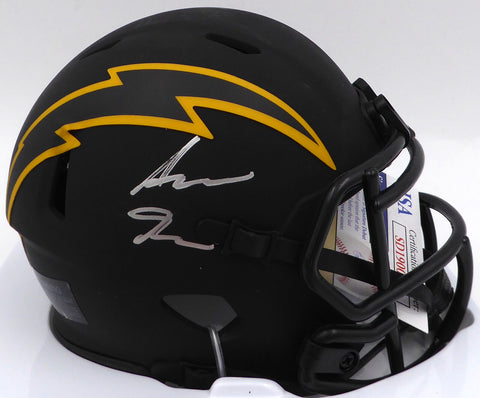 Asante Samuel Jr. Autographed Black Eclipse Mini Helmet Los Angeles Chargers JSA