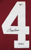 Larry Brown Authentic Signed Maroon Pro Style Jersey Autographed BAS Witnessed