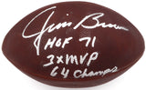 Jim Brown Autographed NFL Leather Football Browns W/Stats PSA/DNA