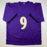 Autographed/Signed Justin Tucker 66 Yard GW FG Stat Baltimore Jersey JSA COA