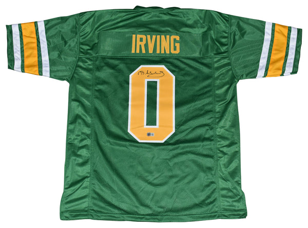 BUCKY IRVING SIGNED AUTOGRAPHED OREGON DUCKS #0 THROWBACK JERSEY BECKETT