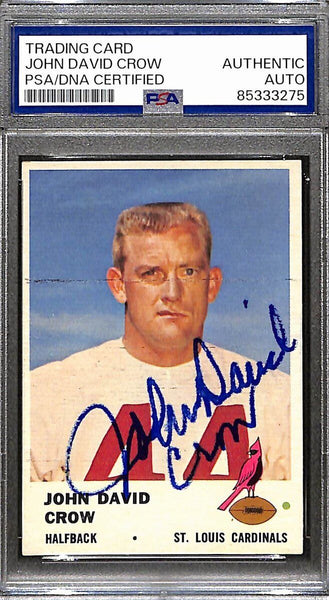 John David Crow Signed 1961 Fleer #23 Cardinals Texas A&M PSA/DNA 190918