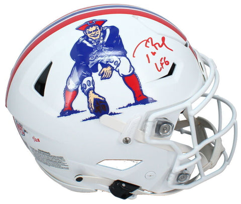 Tom Brady Autographed "LFG" Patriots Throwback SpeedFlex Helmet Fanatics LE 1/25