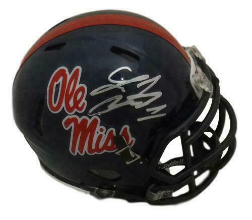 Laquon Treadwell Autographed/Signed Ole Miss Rebels Mini Helmet JSA 15215