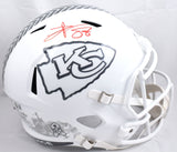 Travis Kelce Autographed Chiefs F/S Salute 2024 Speed Helmet- Beckett W Hologram