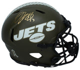 Davante Adams Autographed Jets 2022 STS Authentic Speed Helmet Beckett