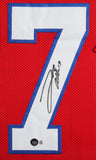 Josh Allen Authentic Signed Red Pro Style Framed Jersey BAS Witnessed