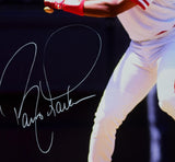 Barry Larkin Autographed Cincinnati Reds 16x20 Batting Photo- Beckett W Hologram