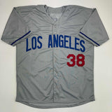 Autographed/Signed Eric Gagne Los Angeles LA Grey Baseball Jersey JSA COA