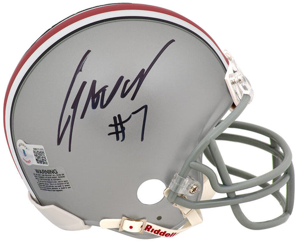 C.J. (CJ) Stroud Signed Ohio State Riddell (VSR4) Mini Helmet - (BECKETT COA)