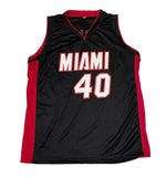 Udonis Haslem Signed Miami Heat Black Jersey (Beckett) 3xNBA Champion / Forward