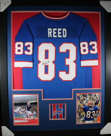 ANDRE REED (Bills blue TOWER) Signed Autographed Framed Jersey JSA