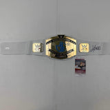 Autographed/Signed Kane White Toy Replica WWE Championship Title Belt JSA COA