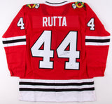 Jan Rutta Signed Blackhawks Jersey (Beckett) Chicago Rookie Defenseman