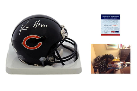 Kevin White SIGNED Chicago Bears Mini Helmet w/ Photo - JSA Witness Autographed