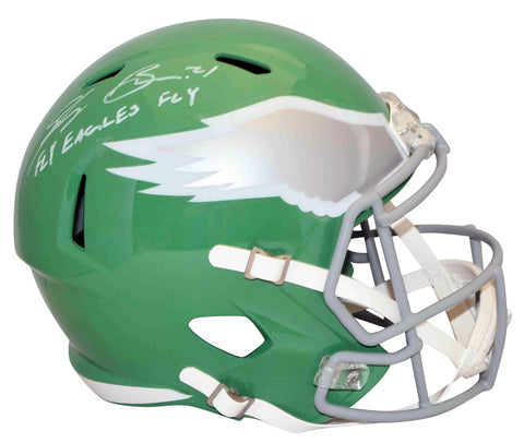 SYDNEY BROWN SIGNED PHILADELPHIA EAGLES FULL SIZE THROWBACK HELMET BECKETT